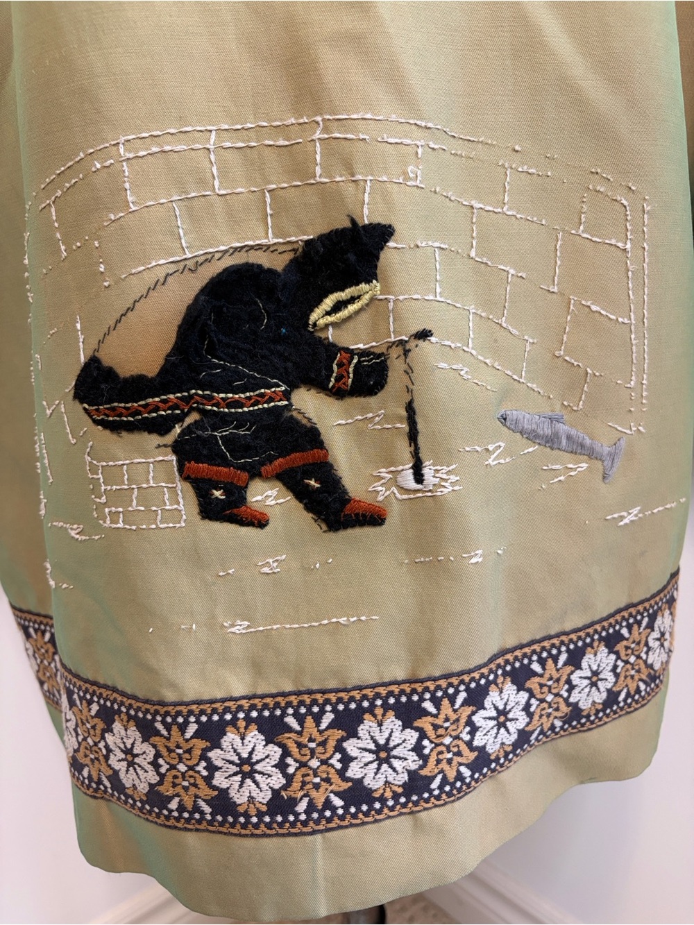 Vintage Inuit Story Parka Shell Green ONE SIZE - Picture 9 of 16